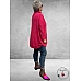 No.1 By OX Gebreide Poncho-Trui Magenta Pink
